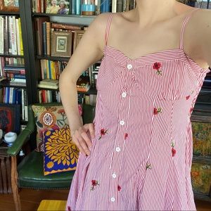 Vintage Floral Striped Dress!